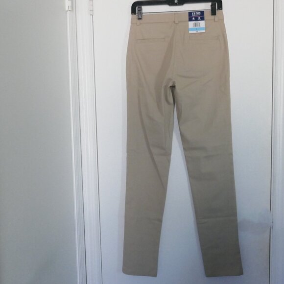 NWT Izod khakis straight leg stretch school uniform pants juniors size 5 - Picture 2 of 4